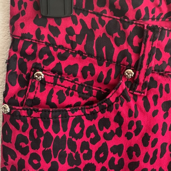 Vintage low rise Tripp nyc hot pink leopard pants - Picture 4 of 5